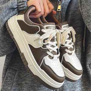 Spring 2025 Mens Trendy Thick Bottom Sports Shoes Versatile American Style Student Casual Board Shoes Breathable round Toe