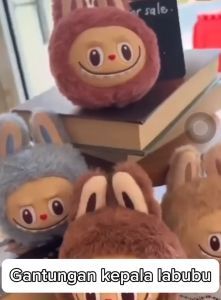 Gantungan Kunci Kepala Labubu / Head Keychain VIRAL / Cantelan Hiasan Tas Boneka Monster Cute Murah