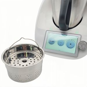 ตะกร้านึ่งสแตนเลส 304 พร้อมที่จับ - ใช้ได้กับเทอร์โมมิกซ์ TM5 TM6 - การออกแบบอเนกประสงค์ - ล้างนึ่งทำอาหาร