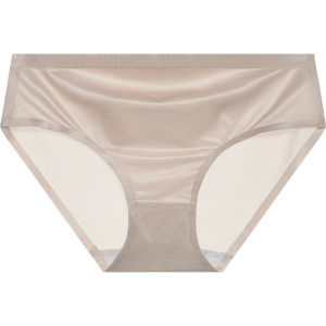 AIMO | กางเกงชั้นในผ้าไหมน้ำแข็งสำหรับผู้หญิง Pure Cotton ไร้ตะเข็บ เซ็กซี่ บางเฉียบ ฤดูร้อน ขาสั้นเอวกลาง 3 มิติ