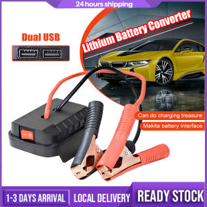 Portable Car Battery Jump Starter Lithium Battery Booster Jumper Cables Dual USB Heavy Duty Car Emergency Starter 应急启动器