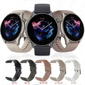 Silicone Bracelet For Amazfit GTR 4 3 Pro Watch Band Wrist Strap For Huami Amazfit GTR 4/2/2e/47mm/Stratos 3/2s Smartwatch Strap