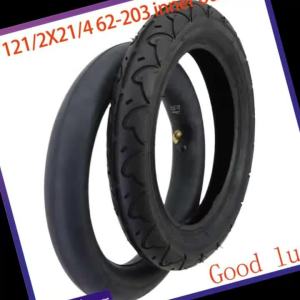 Electric Bicycle and Scooter Tire Set 12.5x2.25 Inches 62-203 Including Inner Tubes for Air Use