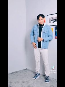 Jaket Jeans Sherpa Denim Pria Bulu Domba