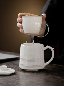 Sứ Cao Cấp Trà Trung Quốc Fad Gió Triều Quốc Gia Văn Phòng Trà Pha Công Suất Lớn Khắc Quà Tặng Tùy Chỉnh