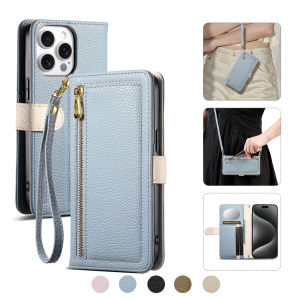 Leather Wallet Case Crossbody Phone Pouch with Multiple Card Slots for IPhone 17 16e 15 Plus 14 13 12 11 Xs Max Pro Case