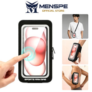 MENSPE Sports Armbands Wrist Bag Fitness Reflective Arm Bag Pouch Bag Sport Bag Phone Bag Running Arm Bag Waterproof Mobile Phone Bag for Outdoor Sport Exercise Workout Running