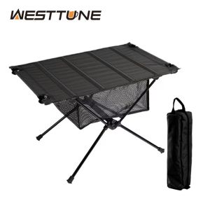 Westtune cắm trại gấp bảng Trọng lượng nhẹ 1680D Oxford Roll-up bảng xách tay hợp kim Nhôm Du Lịch bảng cho dã ngoại ngoài trời
