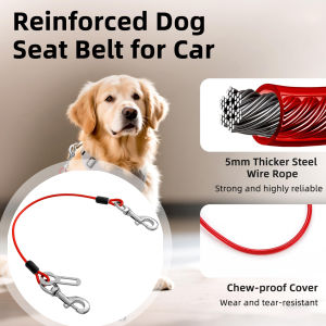 Chew-Proof Pet Car Safety Belt Dog Car Harness Durable Comfy & Secure Seat Belt for Small/Medium Dogs-A Pet Travel Essential