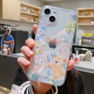 Disney Cartoon iPhone 12 Silicone Case Transparent Girls Full Cover Protection for Xiaomi 12 pro Soft Shell Anti-Fall