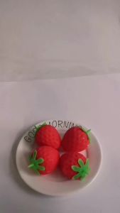 1/2/3Pcs Strawberry Squishy Sensory Fidget Quick Rising Stress Ball Squeeze Toy Fruit Realistic for ReliefGifts Party Favor