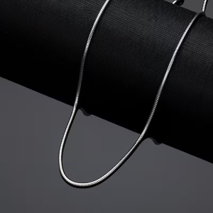 Dây Chuyền Kiểu Dáng Cổ Điển Tối Giản Dây Xích Tròn Mỏng 1mm Chất Liệu Thép Không Gỉ Bền Chắc Màu Bạc Trang Sức Thời Trang Chắc Chắn Dành Cho Nam Và Nữ