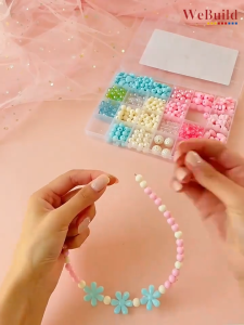 DIY Bead Making Kit 手工串珠制作材料包 Children Creative Craft Learning Jewelry Assembly Toy Permainan Kraftangan WeBuild