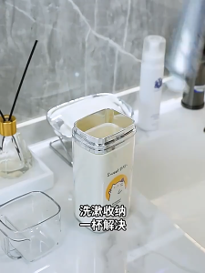 3 in 1 Travel Toothbrush Cup Portable Luxury Design with Toothbrush Holder for Trip Toiletries
