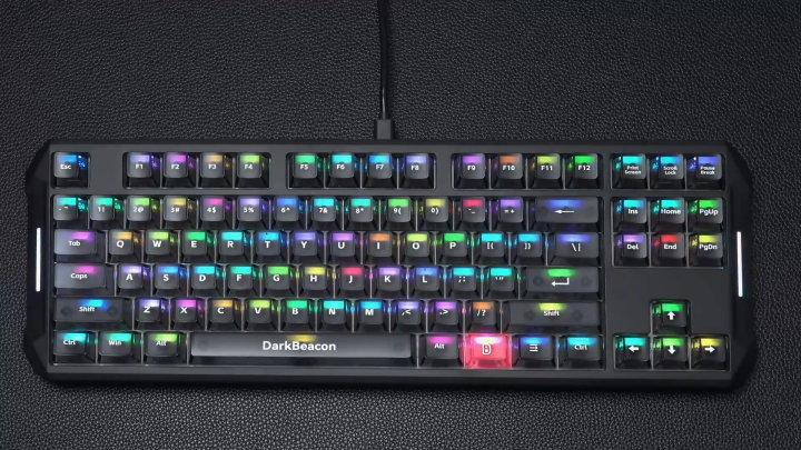 DarkBeacon Flux Magnetic Switch Keyboard With Rapid Trigger Choose 68/87 Keys Hotswap RGB 0.01-3.5mm Adjustable Actuation  For Competitive FPS Gaming Desktop/Laptop