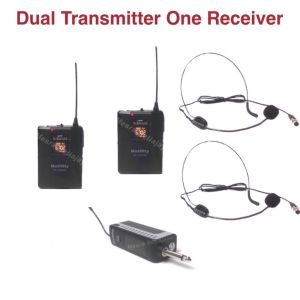 Motivity MCMC RC-U8090C Wireless Headset & Clip Microphone (Mikrofon Tanpa Kepala untuk Imam Masjid)