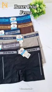FEMA Official Shop SETENGAH LUSIN 6pcs Celana Dalam Pria Boxer Segiempat Rajut 7789/7779/7790/7781/7792/7793/7794/7795