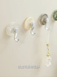 Acrylic Suction Cup Hook Punch-free Removable Heavy-duty Transparent Wall Hooks Bathroom Kitchen Luxury Design