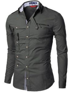 Kemeja pria Taktis lengan panjang stylis casual