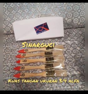 kuas tangan Uk 3/4 3/4in 3/4inch Alpha Perlusin 12 pcs