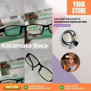 Kacamata Baca Plus Pria Wanita One Power Readers Vision Auto Fokus & Anti UV - Yaha Store