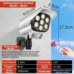 YUANMUXUAN | Solar Security Simulated Camera Outdoor Garden Light