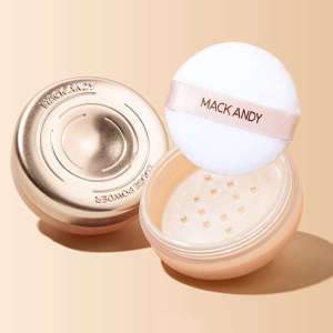 ◎Beauty set makeup powder female matte soft focus concealer pink bright waterproof sweat-proof makeup powder fine flash♫