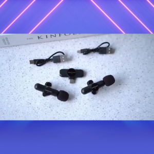 FAST SHIPPING 2 PCS Microphone Wireless Clip On Profesional Suara Jernih Lavalier untuk Vlog Type C