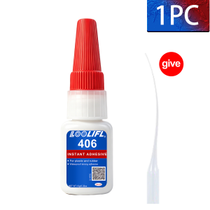 LOOLIFL | 10G New Multi‑Purpose Super Glue 406 Instant High Strength Adhesive For Plastic Glass Wood Metal DIY Strong Bonding Repair Tools