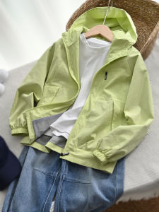  Green Childrens Hooded Zip Jacket