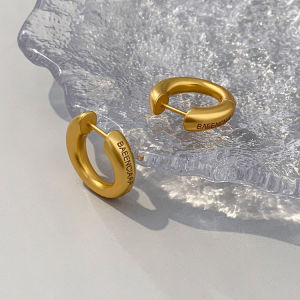 Matte Golden Hoop Earrings for Women 2022 New Arrival with Unique Design and Sophisticated Style