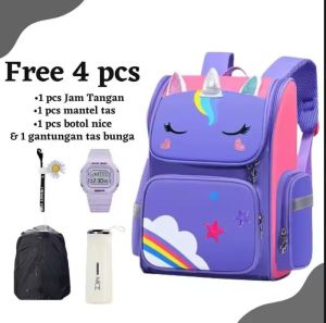 Tas ransel anak sekolah unicorn TK SD BANYAK BONUS tas ransel tas anak