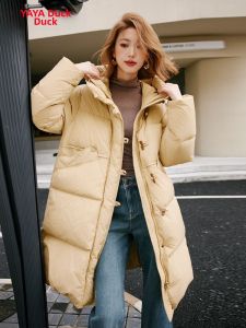 Thickening Warm Long Fashionable Versatile Down Coat Female