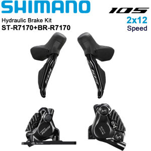 Shimano 105 Di2 ST R7170 BR R7170 2x12 Speed Road Bike R7170 DUAL CONTROL LEVER Shifter R7170 Hydraulic Disc Brakes With K05S L05A Brake Pad Flat Mount Original Bicycle Accessories