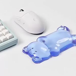 Gối Kê Cổ Tay Bằng Gel Silicon Hình Gấu Dễ Thương Thiết Kế Công Thái Học Mềm Mại Thoải Mái Dùng Cho Chuột Máy Tính Văn Phòng Và Gia Đình.