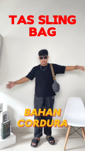 Tas Selempang Pria Sling Bag Bahu Simpel Cowok Premium Cordura Kuat Awet TM 020