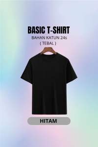 Kaos Polos Tangan Pendek Dewasa Oblong Pria Wanita Cotton Combed 30s Basic T-Shirt Short Sleeve