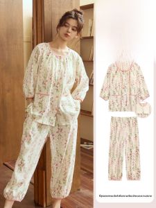 MiiOW | ชุดนอนผู้หญิง MiiOW ฤดูร้อน 2025 ชุดนอนแบบสวมหัว แขนยาว คอตตอน ทรงหลวม ระบายอากาศได้ดี ชุดนอนสบาย ๆ สำหรับใส่อยู่บ้าน