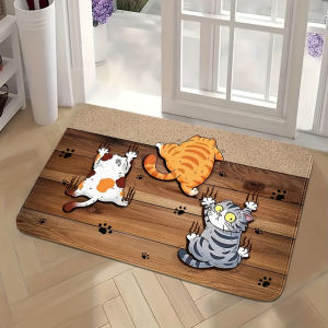 Thảm Trải Sàn VIKAMA Pet Thảm Thấm Hút Chống Trượt Thảm Lót Sàn Hình Chó Mèo Dễ Thương Cho Phòng Tắm Gia Đình Trang Trí Nhà Bếp