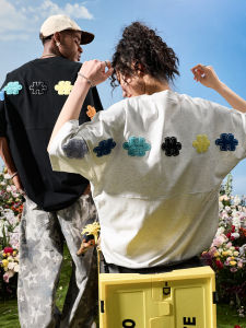 nuthink | American Streetwear Dopamine Colorful Embroidered T Shirts