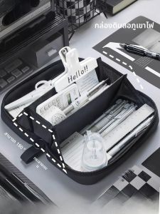กระเป๋าใสใส่ของเขียนสำหรับเด็กชาย ความจุขนาดใหญ่ ใส่ของเขียนได้เยอะ ใส่ของเขียนได้หลากหลาย กระเป๋าใสแบบโปร่งใส กระเป๋าใสแบบลำลอง