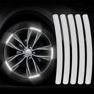 【JOYHES】20Pcs Car Wheel Reflective Sticker Night Safety Warning Strip Motorcycle Bike Auto Wheel Hub Reflector Strips