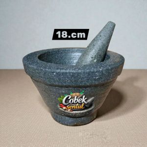 Lumpang batu asli 18cm terlaris dan termurah best seller
