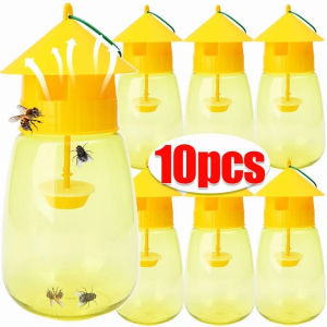 【XZxinzhan】10Pcs Garden Fruit Fly Trap Plastic Transparent Anti Flies Traps Environmentally Insect Catchers Orchard Pest Control Tools
