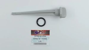 TUTUP / COLOKAN / PENGUKUR OLI ATAS - SUPRA ABU + ORING "A"