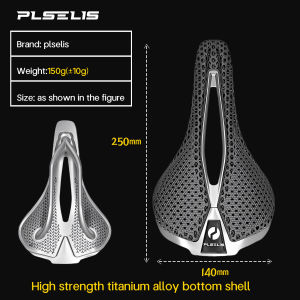 PLSELIS | PLSELIS Titanium Alloy Road Bicycle Saddle Integrated Seat Package Ultra Light Honeycomb Ergonomic Unlimited Load Bearing Bicycl