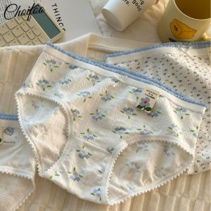 ChoiFoo เป้าผ้าฝ้ายชุดชั้นในผ้าฝ้ายบริสุทธิ์ของหญิงสาวข้อสรุปการต้านเชื้อแบคทีเรียเป้ากางเกงผ้าฝ้ายกางเกงชั้นในชายต้านเชื้อแบคทีเรียชุดชั้นในพิมพ์ลายลายดอกไม้น่ารักกางเกงในสามเหลี่ยมไม่ระคายเคืองผิวนุ่มสบายเย็นกางเกงชั้นในระบายอากาศ