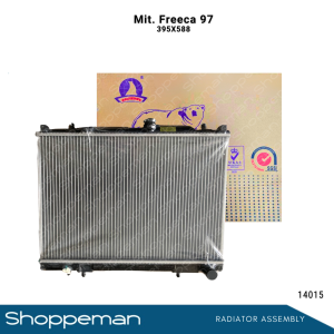 14015 MITSUBISHI FREECA 1997 RADIATOR ASSEMBLY M/T 395x588x16mm PA16 1ROW MR355049 MB356342