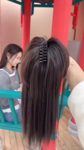 Jepit Rambut Palsu Wanita Bahan Serat Tahan Panas‌ Ponitail Jepit Realistis Alami Ubah Gaya Rambut Secara Dan Gandakan Temperamen