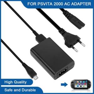 Sạc Nhà EU US Bộ Chuyển Đổi AC 5V Kèm Cáp USB Cho Máy Chơi Game Cầm Tay PS Vita 2000 Slim Dây Nguồn